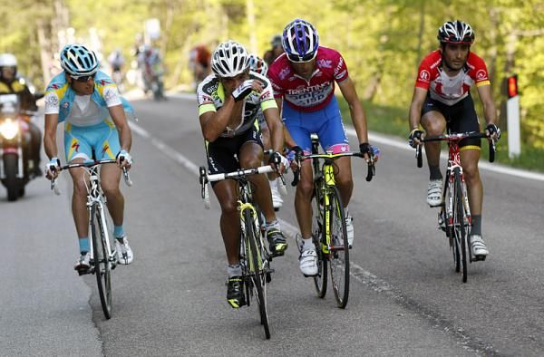 The decisive selection on the climb to the finish.