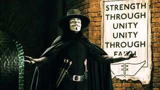 Hugo Weaving as V in "V for Vendetta"