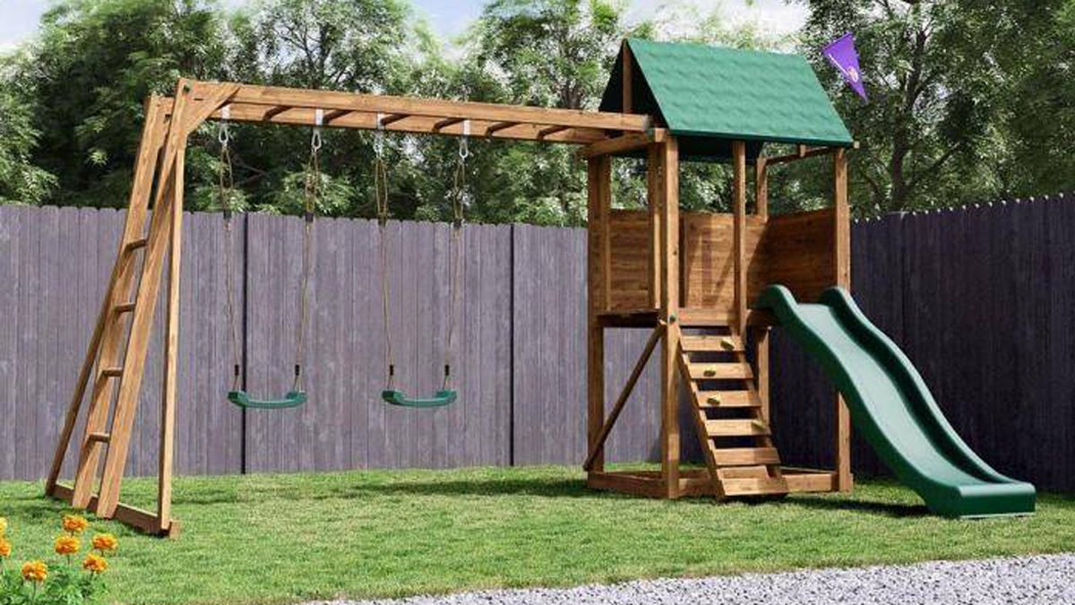 wooden climbing frame amazon