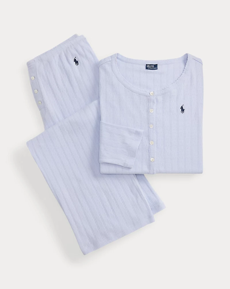 Pointelle Henley Pajama Set