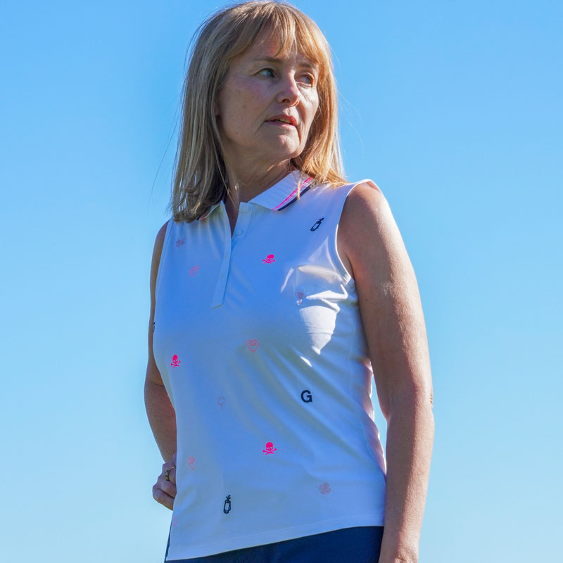G/FORE Embroidered Tech Pique Polo