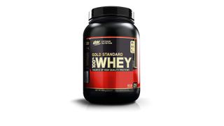 ON Gold Standard 100% Whey on white background