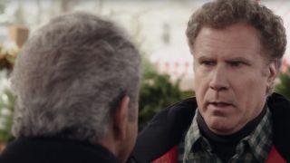 Will Ferrell cowers in front of Mel Gibson in Daddy's Home 2.