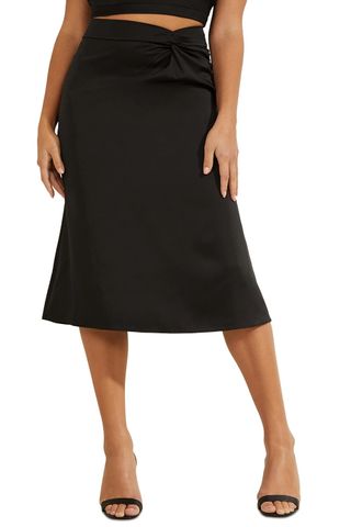 midi skirt in black