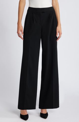 Pleated Wide Leg Pants