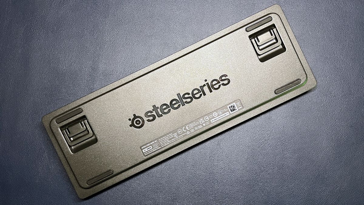 back of SteelSeries Apex Pro Mini gaming keyboard
