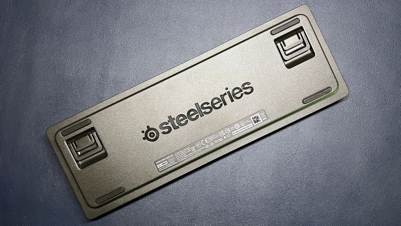 back of SteelSeries Apex Pro Mini gaming keyboard