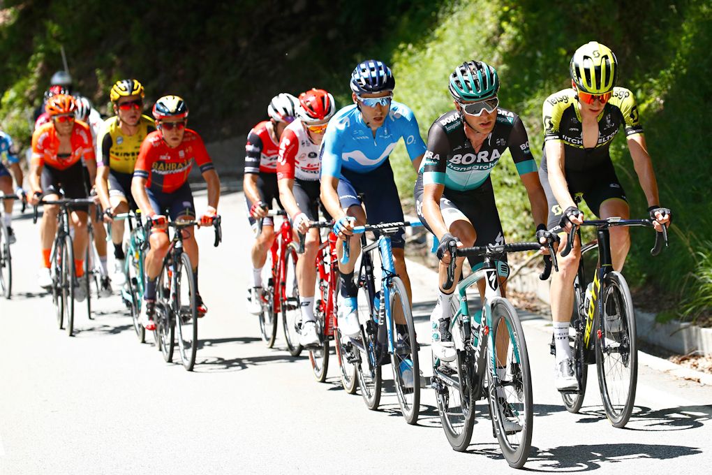 The day's breakaway on stage 8 at Criterium du Dauphine