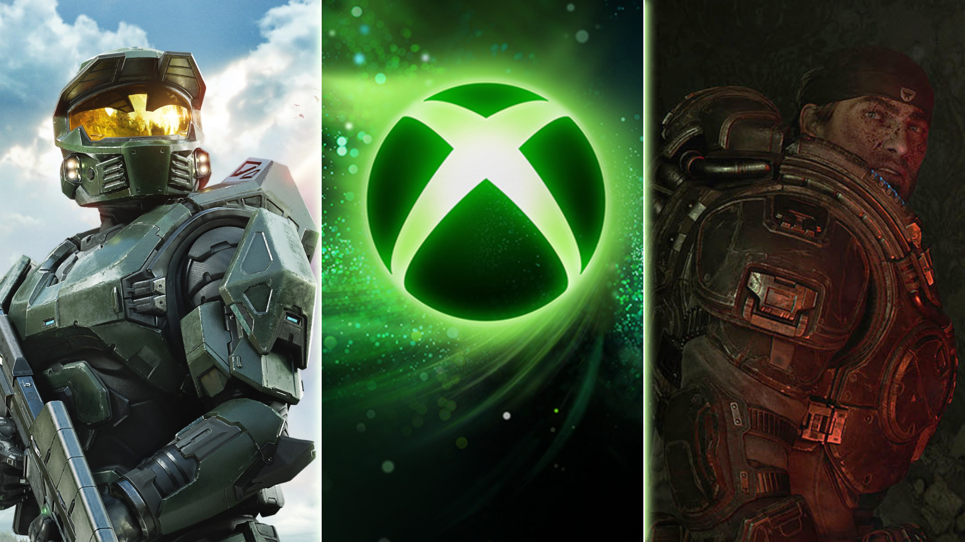 Master Chief, the Xbox logo, Marcus Fenix circa Emergence Day