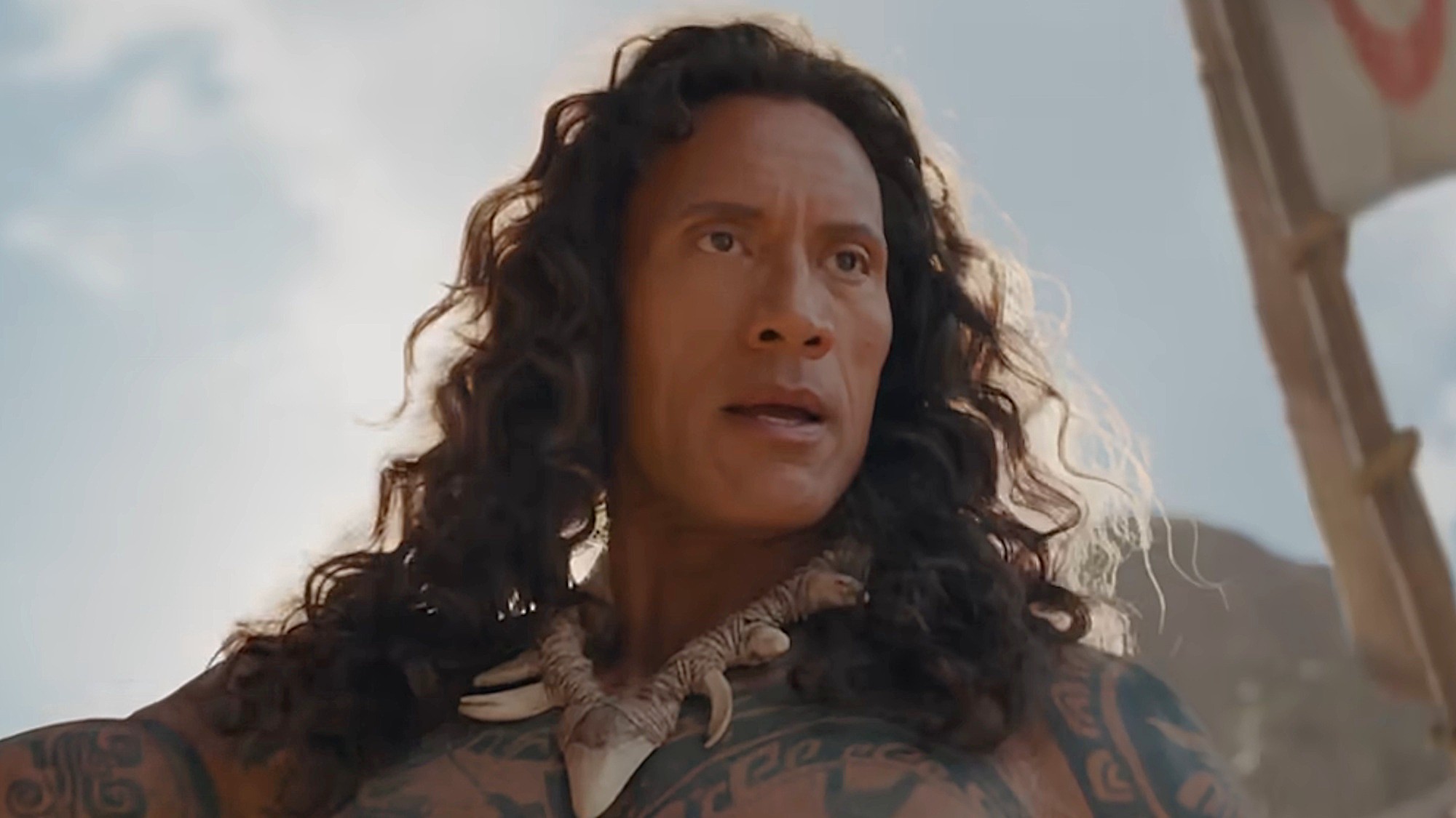 Dwayne Johnson, aka The Rock, is shown as Maui in the trailer for the live-action remake of Moana.