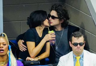 Kylie Jenner and Timothée Chalamet are seen at the 2023 US Open T