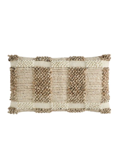 Woven Textured Check Cushion