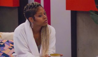 Tiffany Mitchell chilling in a robe Big Brother CBS