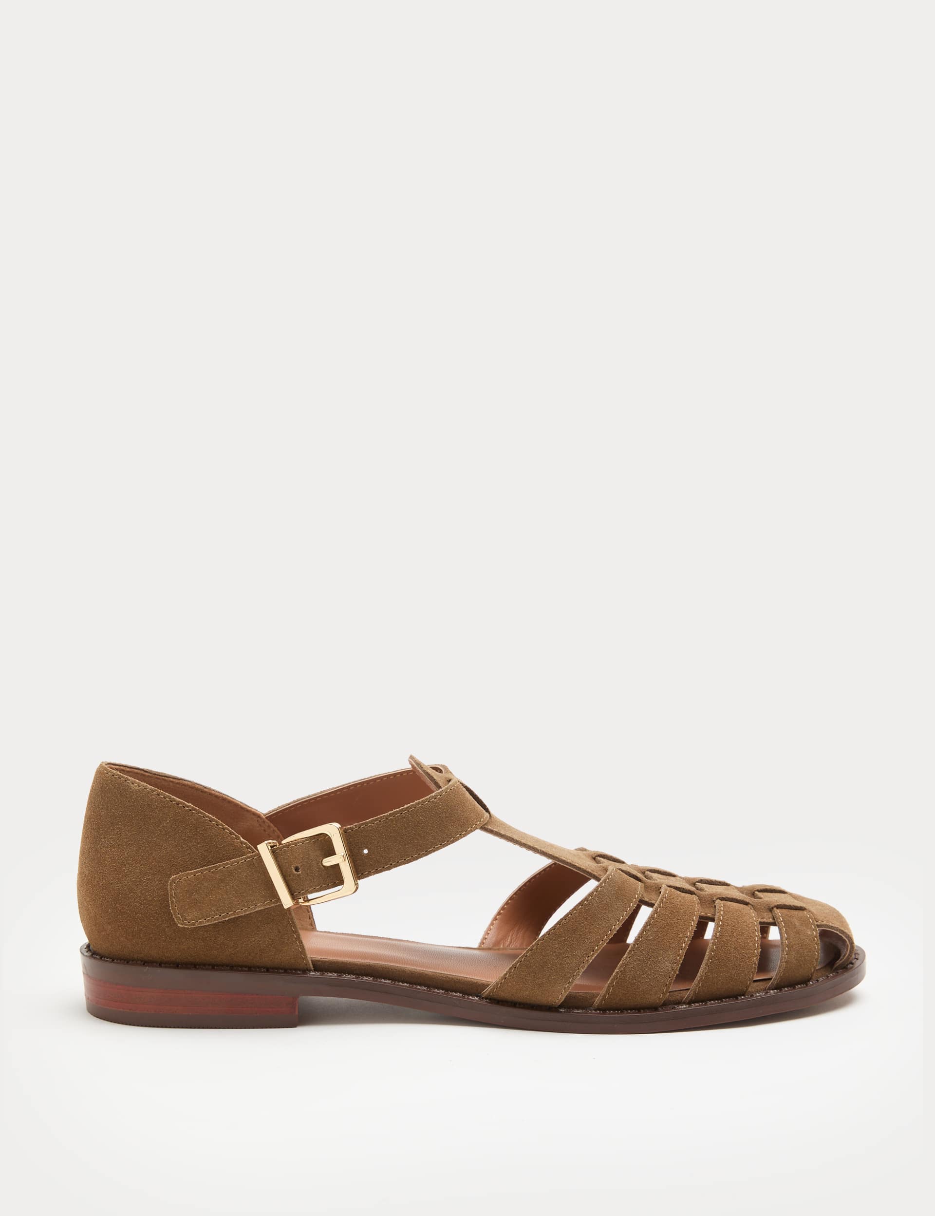 Suede Strappy Fisherman Sandals