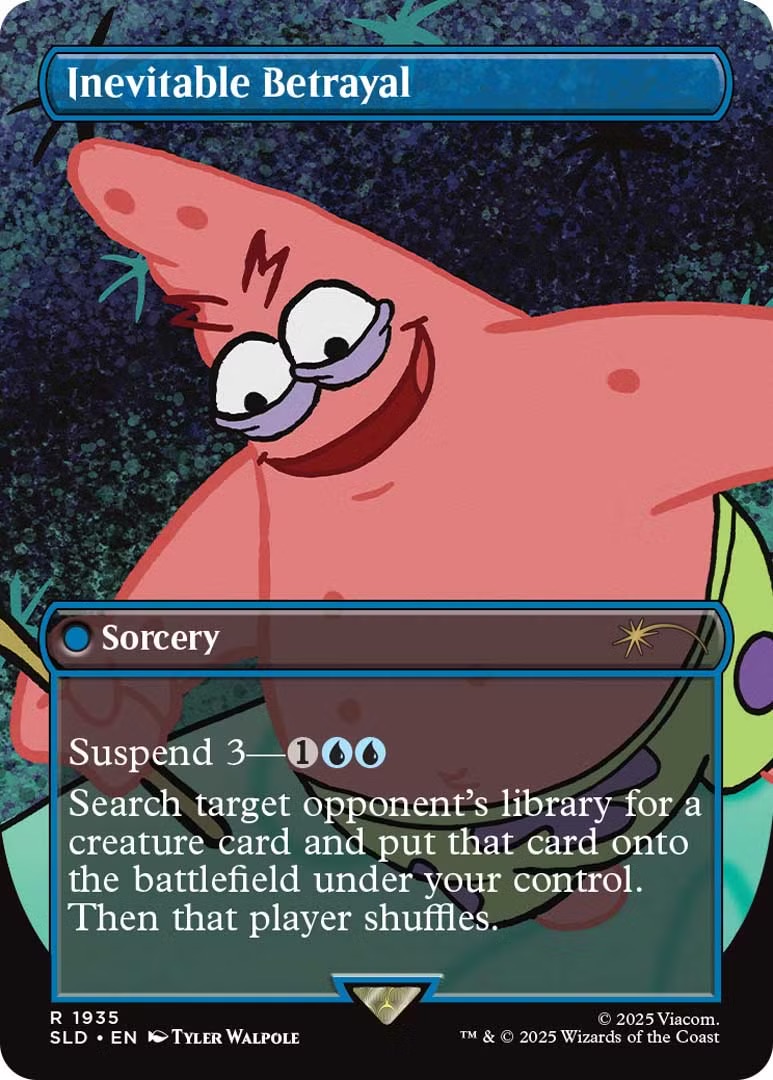 MTG Spongebob Secret Lair Inevitable Betrayal