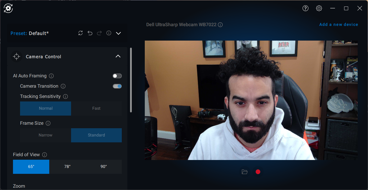 Dell UltraSharp 65% FOV
