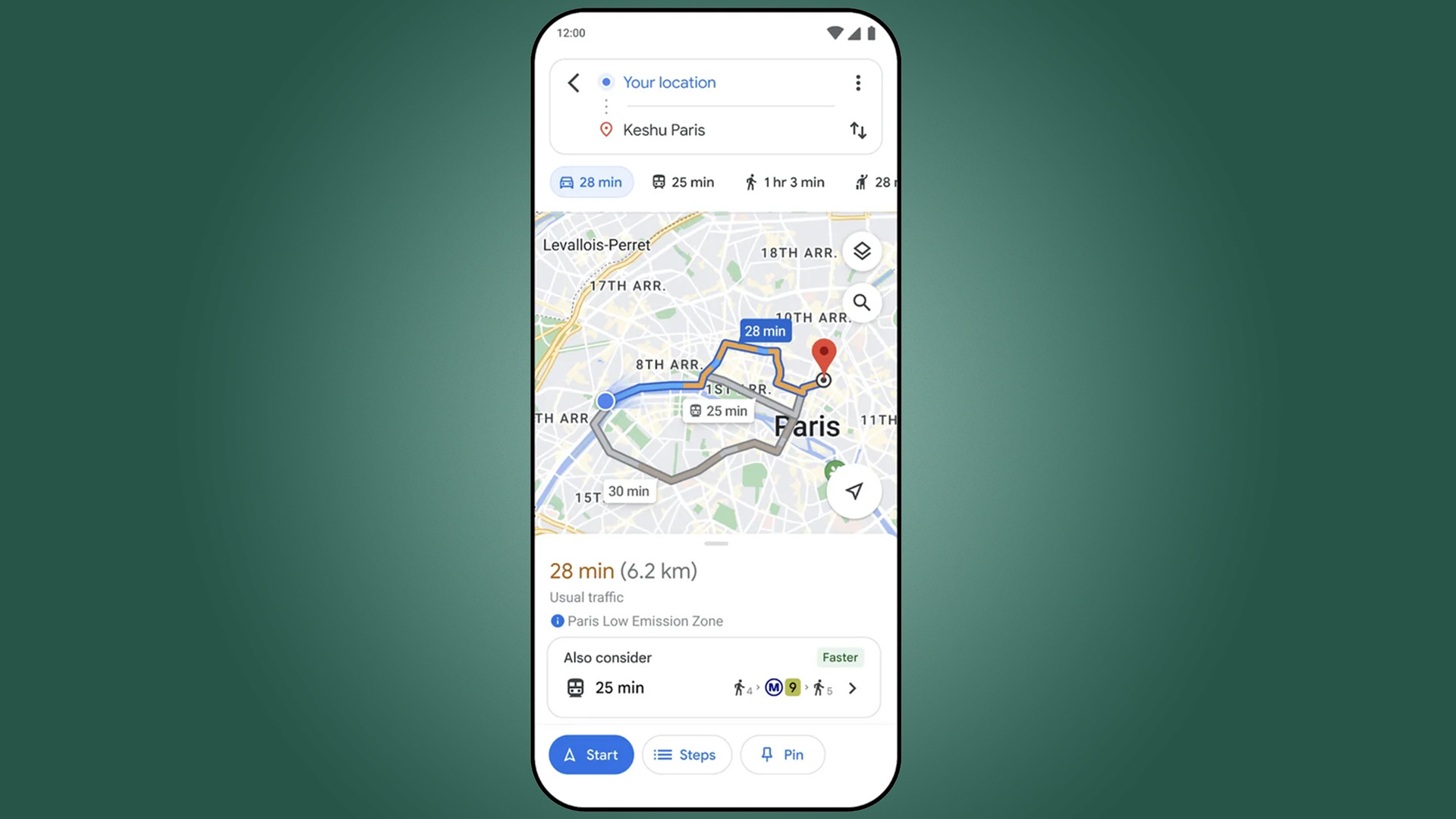 Nuevas recomendaciones de transporte público de Google Maps
