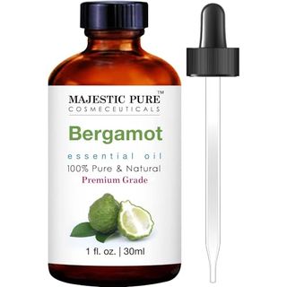 Majestic Pure Bergamot Essential Oil | 100% Pure and Natural Bergamot Oil | Premium Grade Essential Oils for Hair Care, Home Diffusers, Skin, Aromatherapy, Massage and Humidifiers | 1 Fl Oz