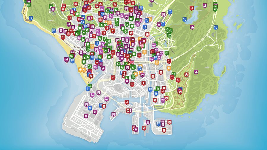 Grand Theft Auto V Map (Los Santos)