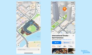 ios 15 maps shows detailed views of cities and streets