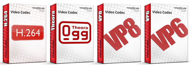 Select video codecs supported by HTML5 or Flash