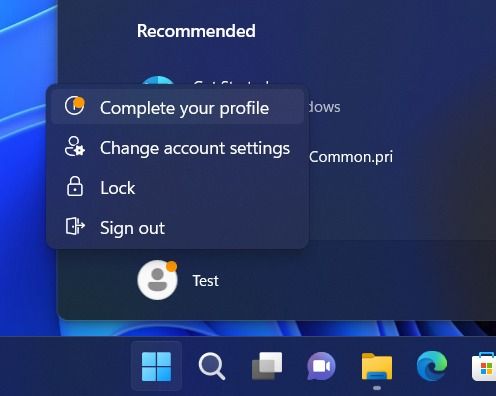 Windows 11 Start menu ads