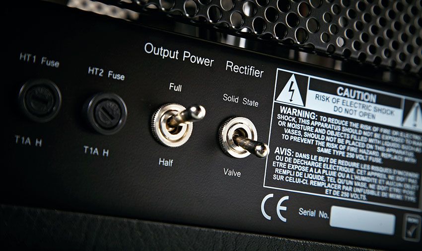 Half-power (pentode/ triode) switching and a choice of valve or silicon diode rectification make for a powerful but flexible output stage