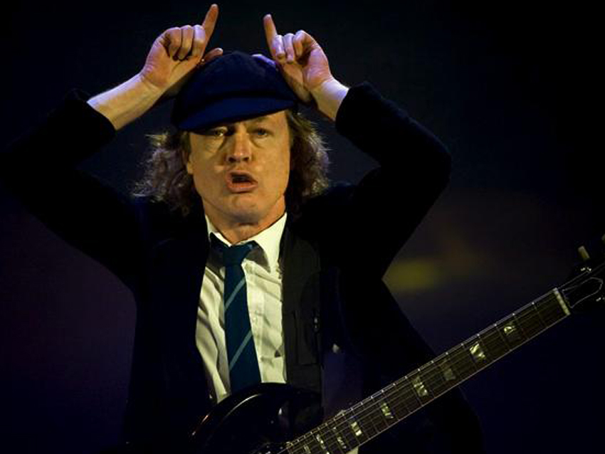 Angus Young has a whole lotta CDs and DVDs for you. But not a lotta wattage