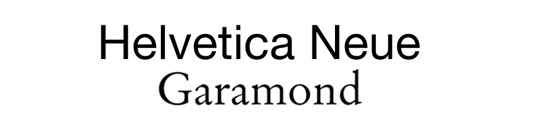 Font pairings: Helvetica Neue and Garamond