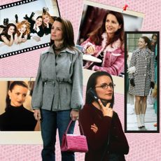 outfits collage of Charlotte York (Kristin Davis) from Sex and the City 