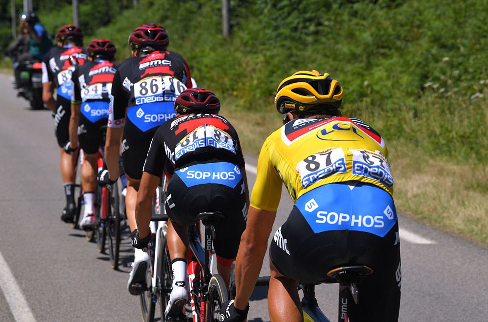 Yellow jersey Greg Van Avermaet (BMC) during stage 5 at the Tour de France