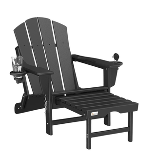 black adjustable adirondack chair