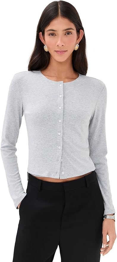 LE BOP, Le Bop Women&#039;s Eloise Cardigan, Heather Grey, Xl