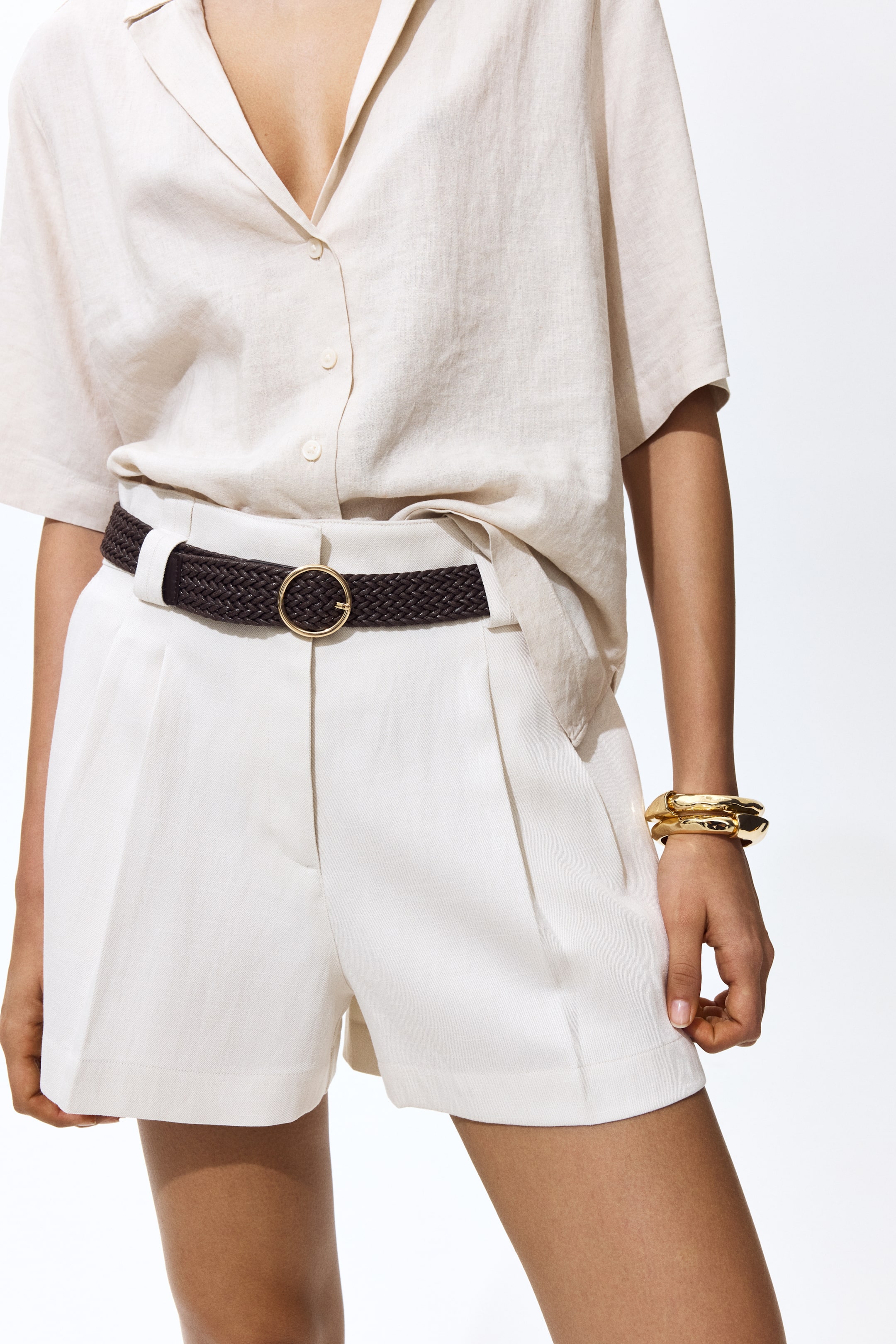 Belted Tailored Shorts