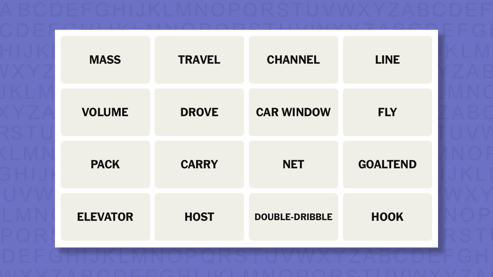 NYT Connections hints for game 1061 on a purple background