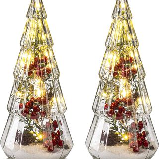 Glass tree ornaments from Amazon