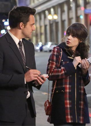 Jake Johnson and Zooey Deschanel.