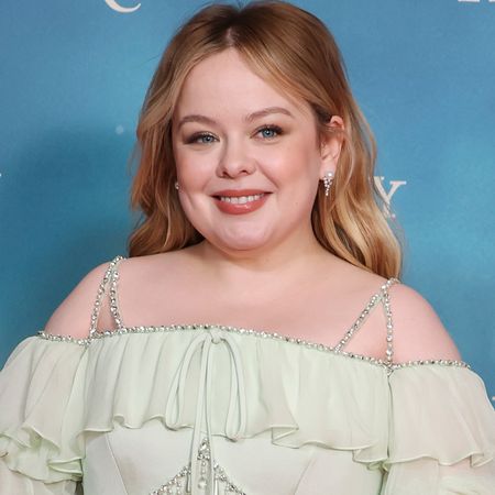 Nicola Coughlan attended the premiere of 'The Magic Faraway Tree' in a ruffled romantic gown from Georges Chakra