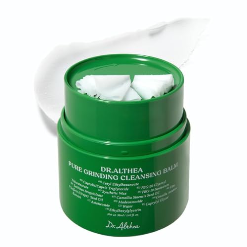 Dr.althea Pure Grinding Cleansing Balm | Hygenic One-Step Makeup Cleansing Oil With Madecassoside | Non-Greasy Sorbet Texture | Soothing for All Skin Types | Korean Vegan Skin Care | 1.69 Fl Oz