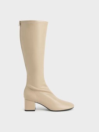 Block Heel Knee Boots