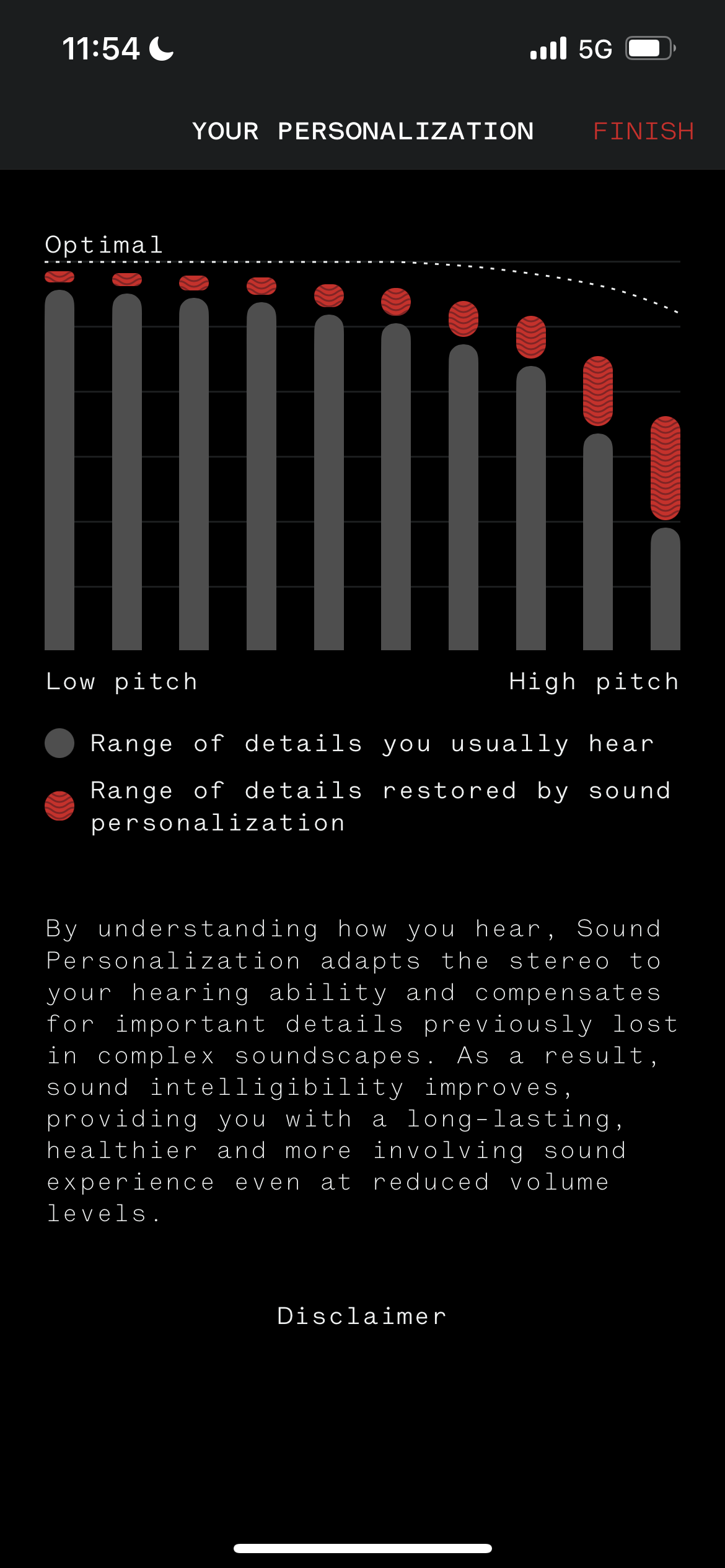 Creating the Personal Sound Profile in the Nothing X app