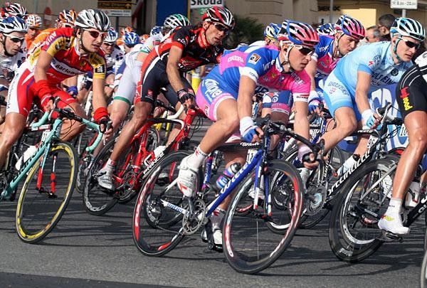 Marco Bandiera (Lampre) in the peloton.