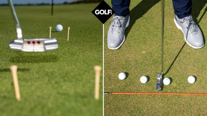 A golfer hitting putts at Royal Troon Golf Club