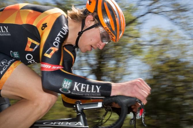 Tom Zirbel, normally a time trial specialist, found his size a disadvantage on the uphill course.