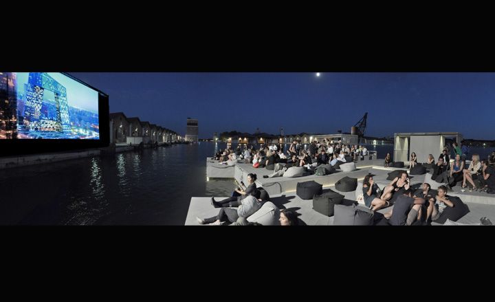 Ole Scheeren&#039;s Archipelago Cinema recreated as a venue in the opening days of the Venice Architecture Biennale