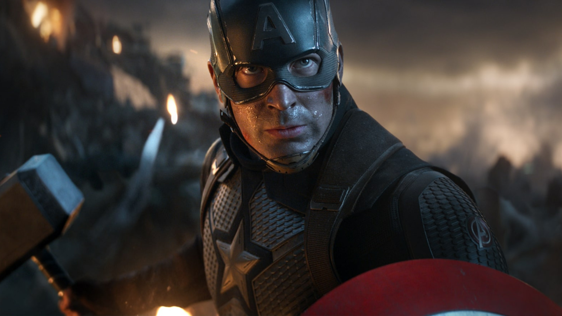 Chris Evans como Capitán América en Vengadores: Endgame