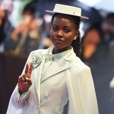 Lupita Nyong'o leaves The Carlyle Hotel before the 2025 Met Gala: "Superfine: Tailoring Black Style" at the Metropolitan Museum of Art on May 05, 2025 in New York City. (Photo by John Nacion/Getty Images)