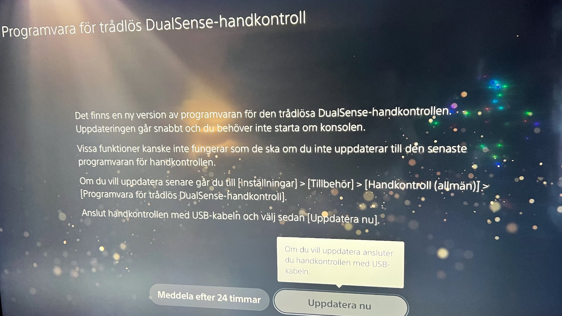 Uppdatering av PS5 kontroll