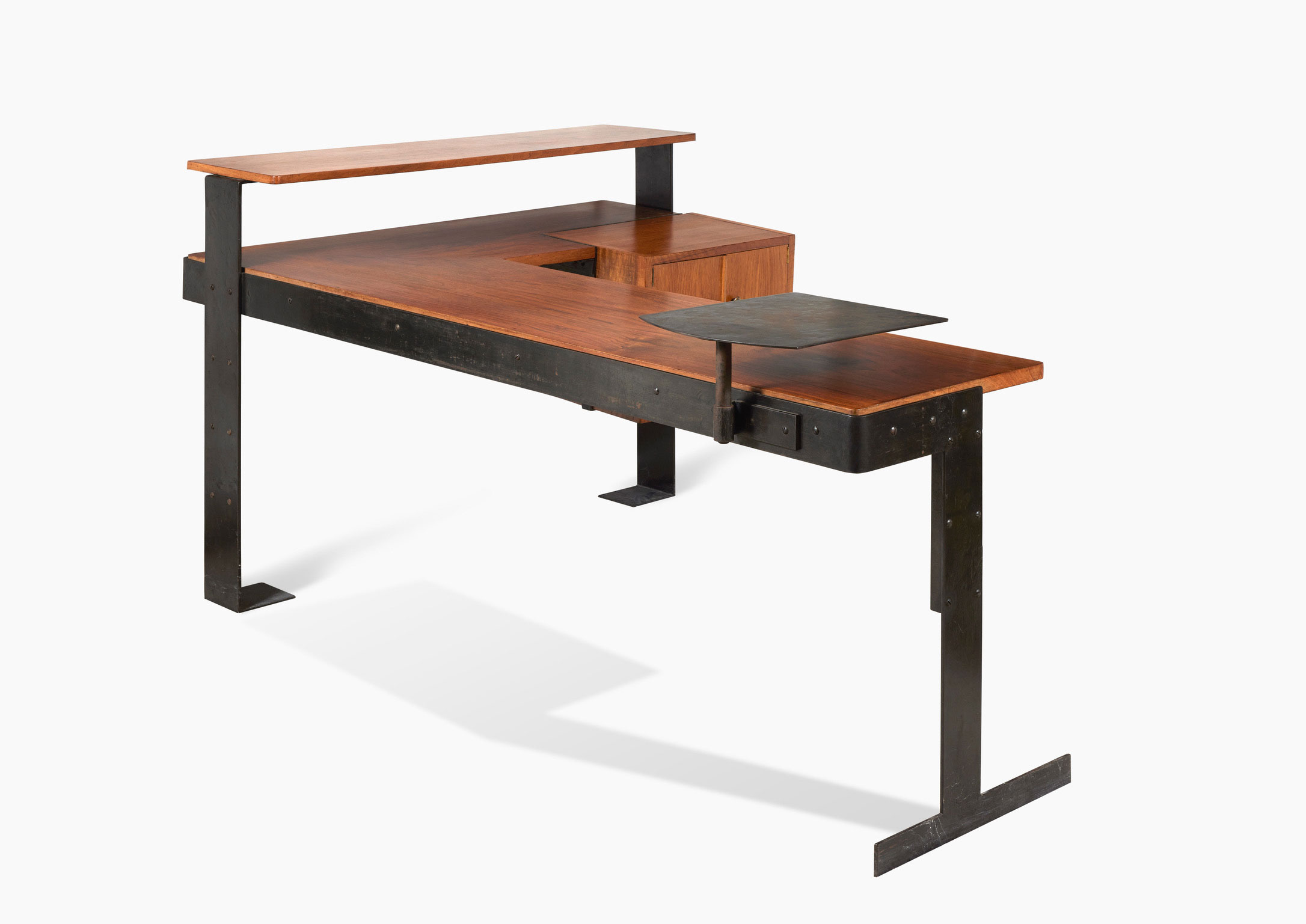 wood and metal desk by Pierre Chareau
