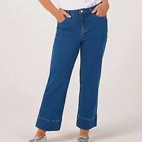 QVC 7/8 Deep Hem Jeans